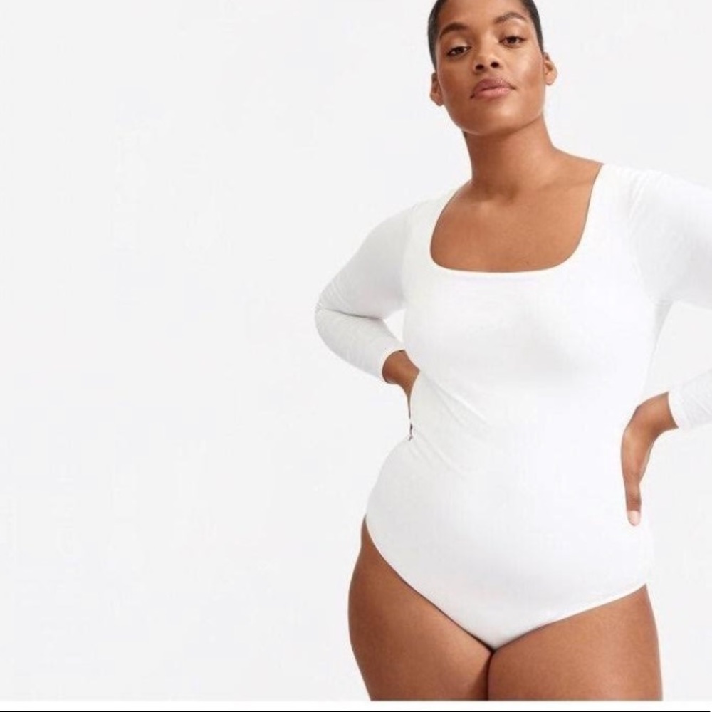 Everlane squareneck bodysuit NEW sz XXS
